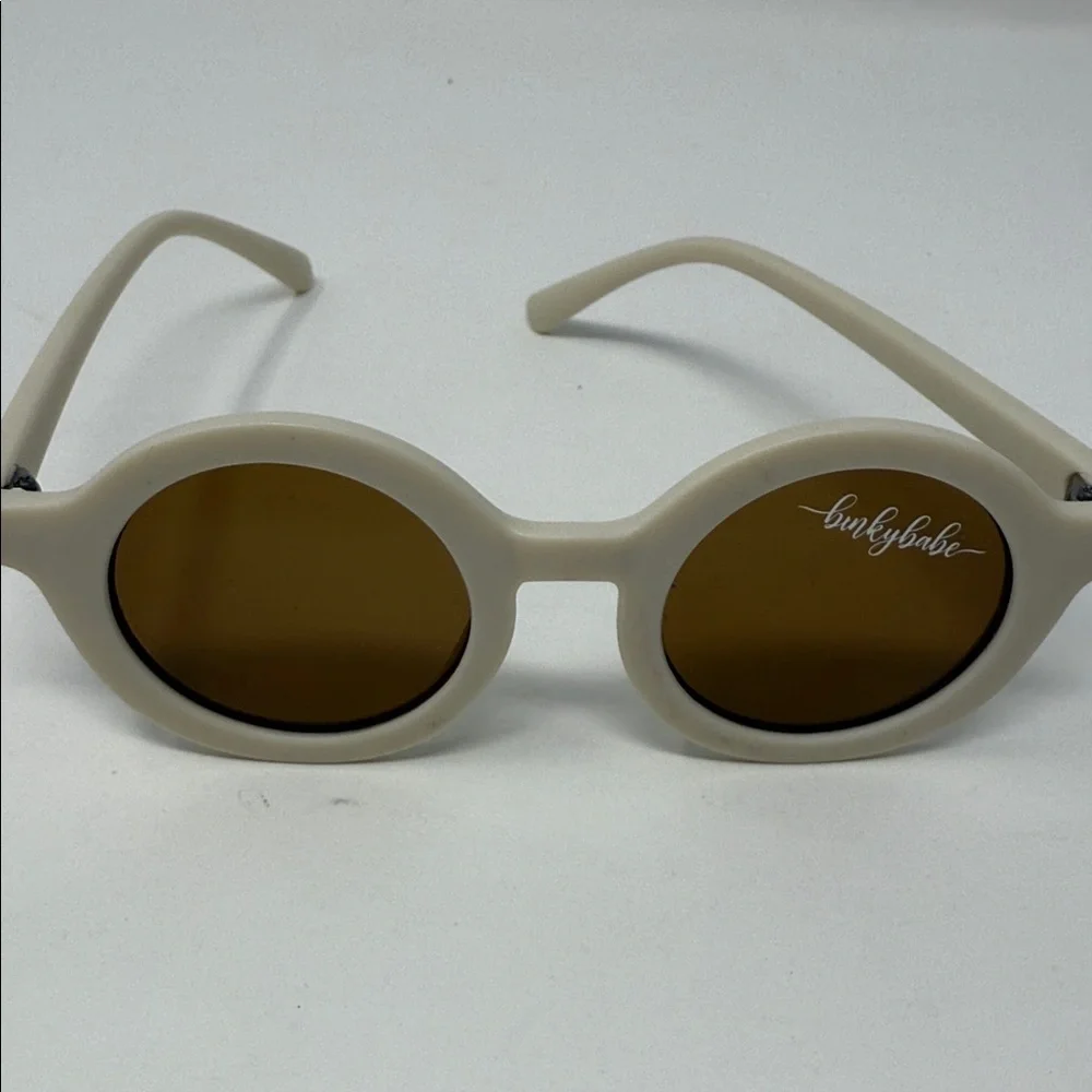 Binky Babe Kids Round Sunglasses Set in Cream and Brown (2 different glasses)